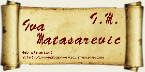 Iva Matasarević vizit kartica